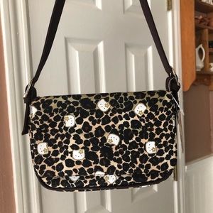 Hello kitty leopard print purse